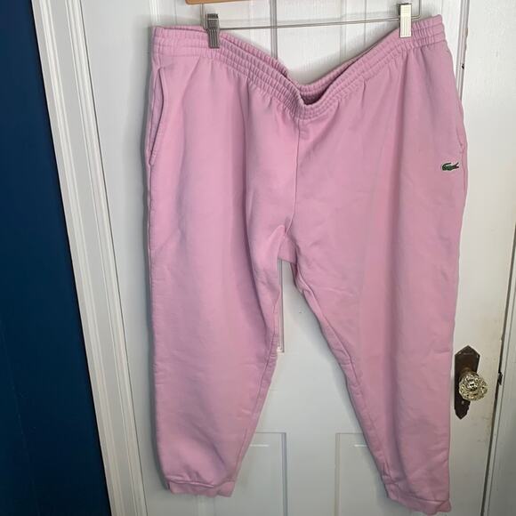 Lacoste Women’s Pink Preppy Sweatpants Joggers W-435 Plus Size 4X - Picture 1 of 8